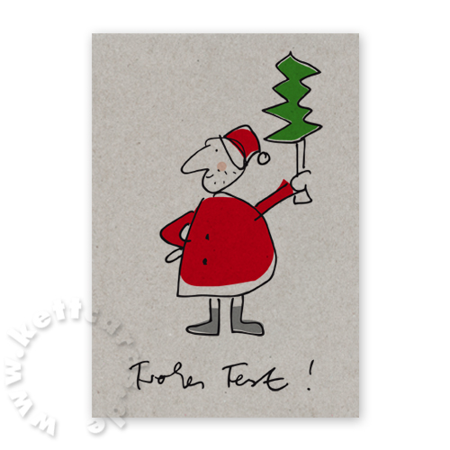 Frohes Fest! - Weihnachtskarten auf Graupappe