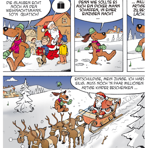 Kann es den Weihnachtsmann geben?, Cartoon-Weihnachtskarten