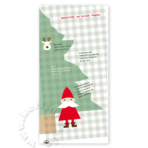 Qualitätskontrolle - Weihnachtskarten für Druckereien