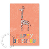 Happy Birthday, Glückwunschkarten mit Giraffe