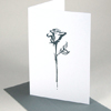 Recycling-Trauerkarten mit einer Rose