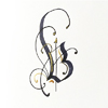 die Initiale B, Kalligrafie