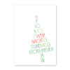 Fröhliches Weihnachtsfest und viel Glück im neuen Jahr - Weihnachtskarten mit Weihnachtsbaum aus Schrift