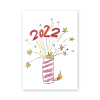 2025, Neujahrskarten mit Tischfeuerwerk