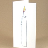 Kerze, schlichte Trauerkarten
