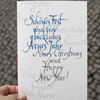 kalligrafische Weihnachtskarten in DIN A5