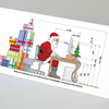 der normgerechte Weihnachtsmannarbeitsplatz, Weihnachtskarten für Architekten