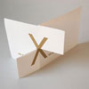 X-Mas gold gedruckte Designer-Weihnachtskarte mit individuellen Firmenaufdruck