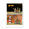 Leitstern, Weihnachtskarten mit den heiligen drei Königen, die bei einem Leuchtturm landen