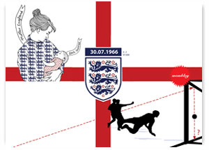 England, nationale Fußball-Postkarten