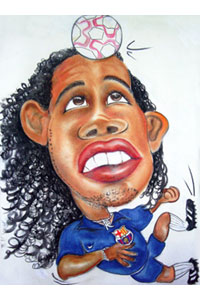 Ronaldinho, Karikaturen von Fußballstars
