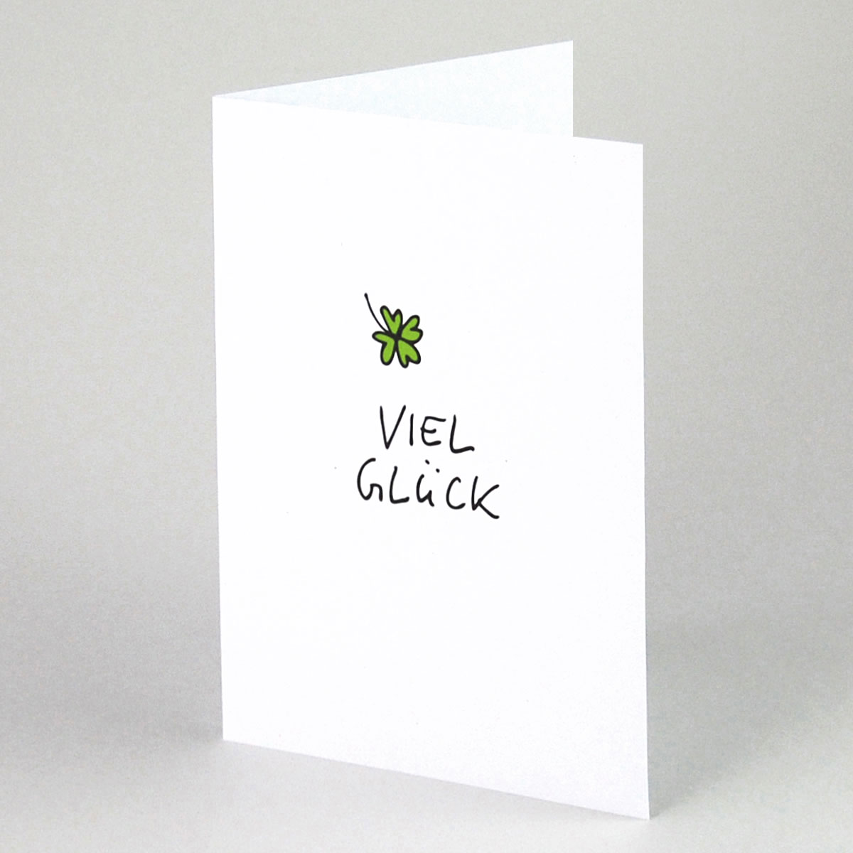 Viel Glück (vierblättriges Kleeblatt), umweltfreundliche Glückwunschkarten