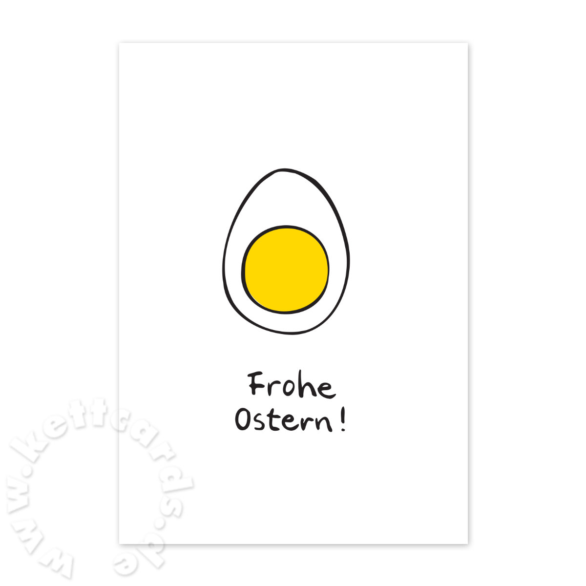 Frohe Ostern, Osterkarten mit Ei