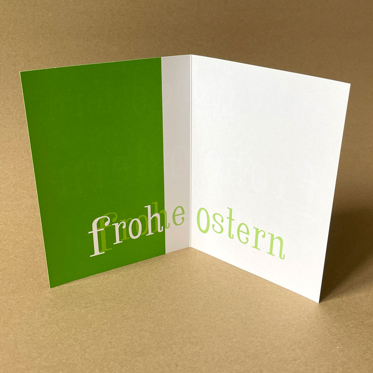 grüne Design-Karten für Ostern