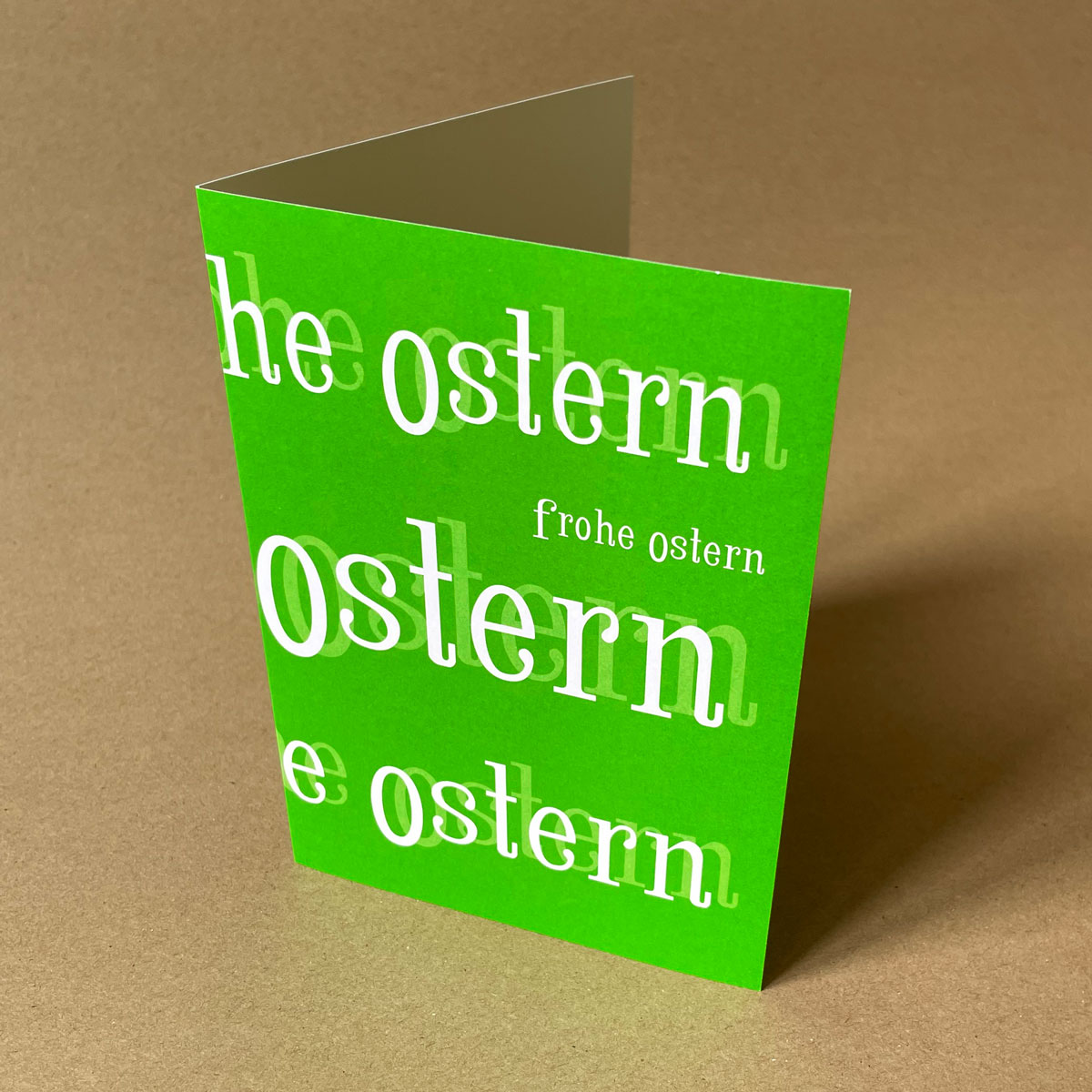 frohe ostern, typographische Osterkarten in grün