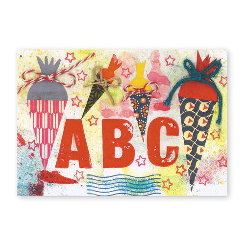 ABC, illustrierte Karten zum Schulanfang