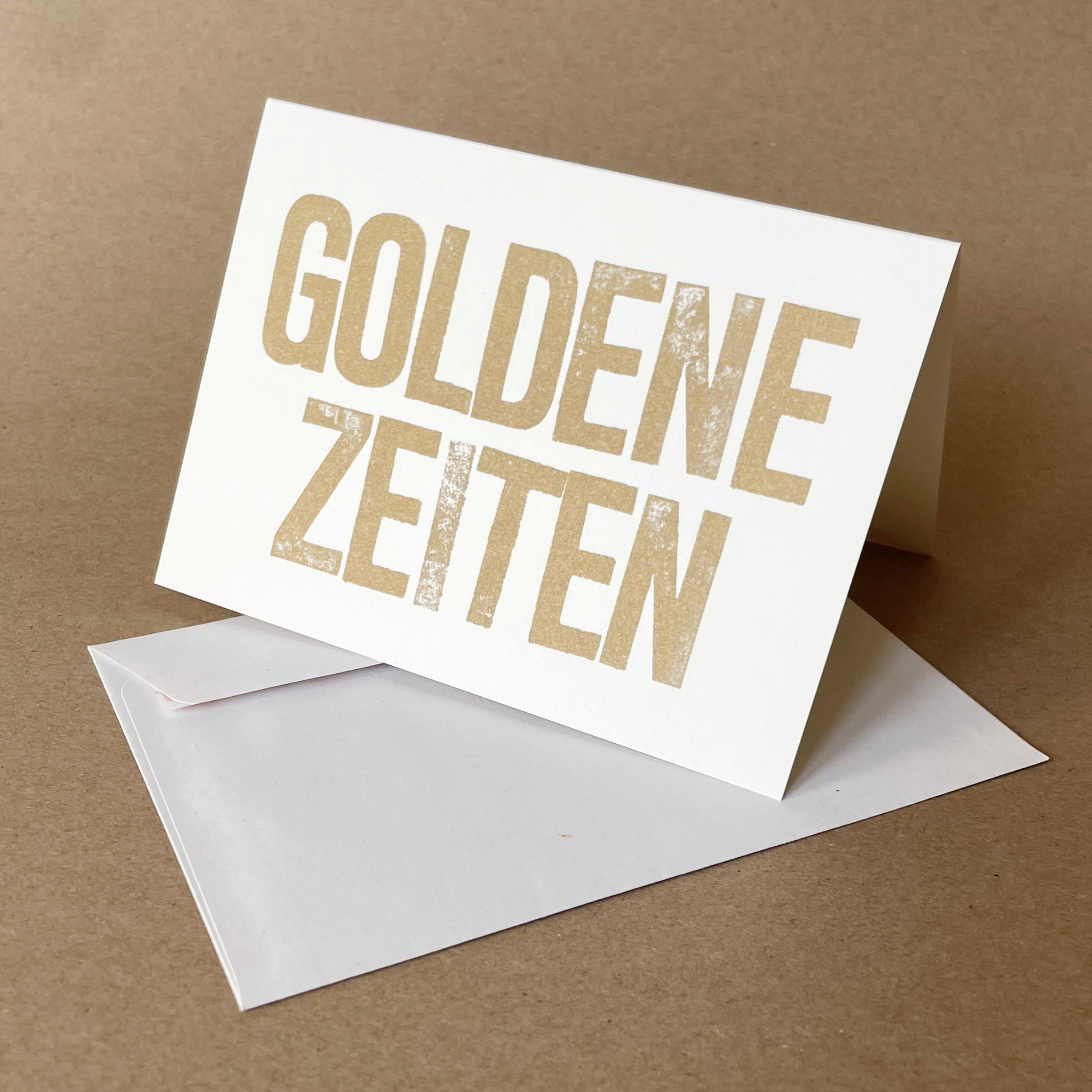 Goldene Zeiten -  Grußkarten mit Recyclingumschlägen
