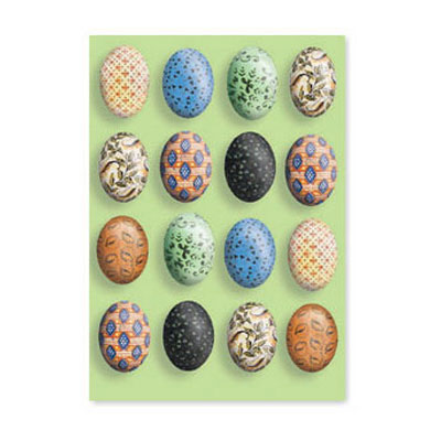 Ostergrußkarten mit kunstvoll bemalten Ostereiern