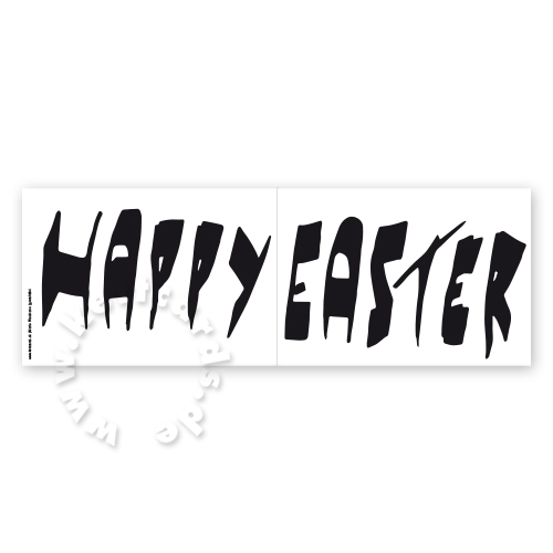 Happy Easter, Osterkarten mit schwarzem Lettering