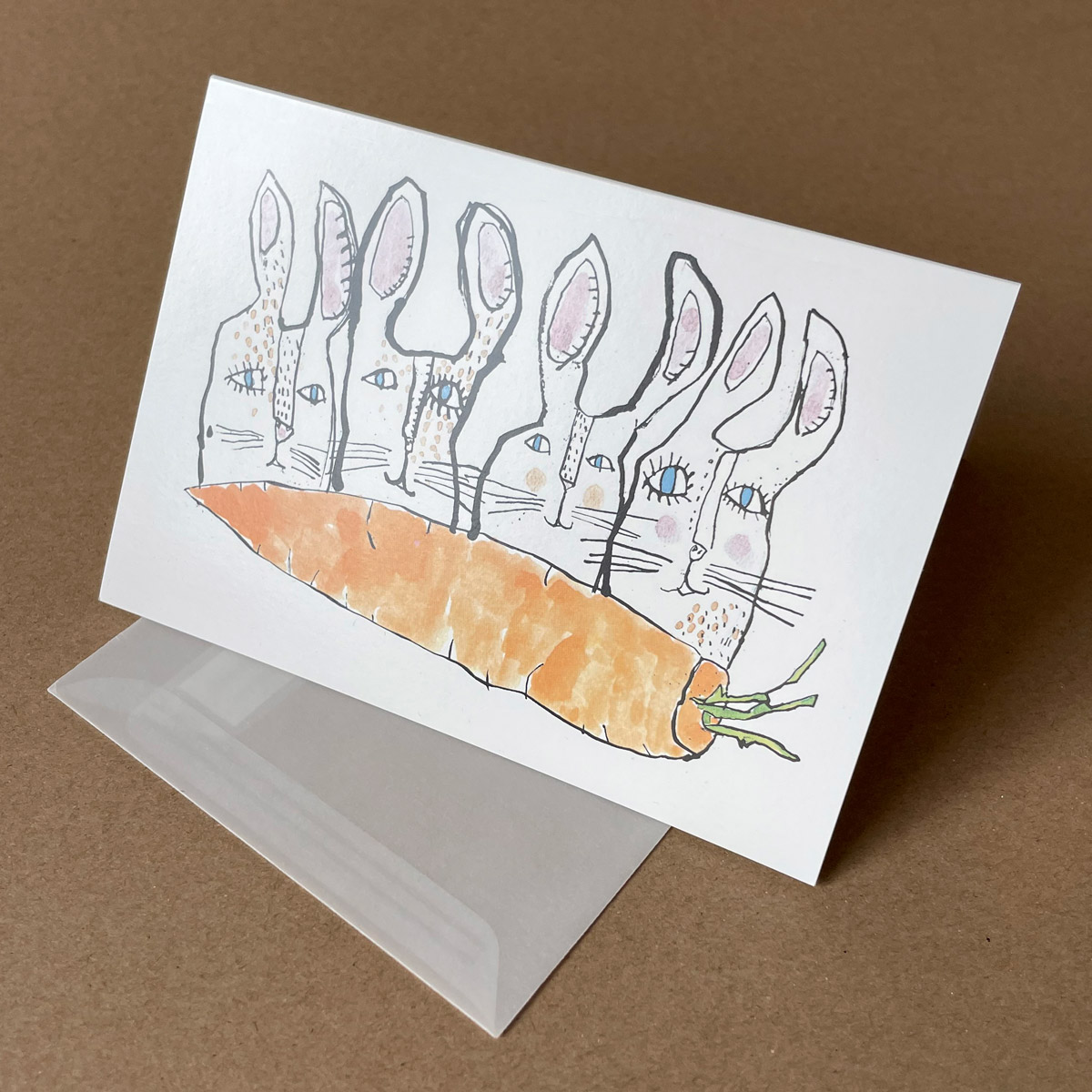 witzige Osterkarten mit transparenten Kuverts