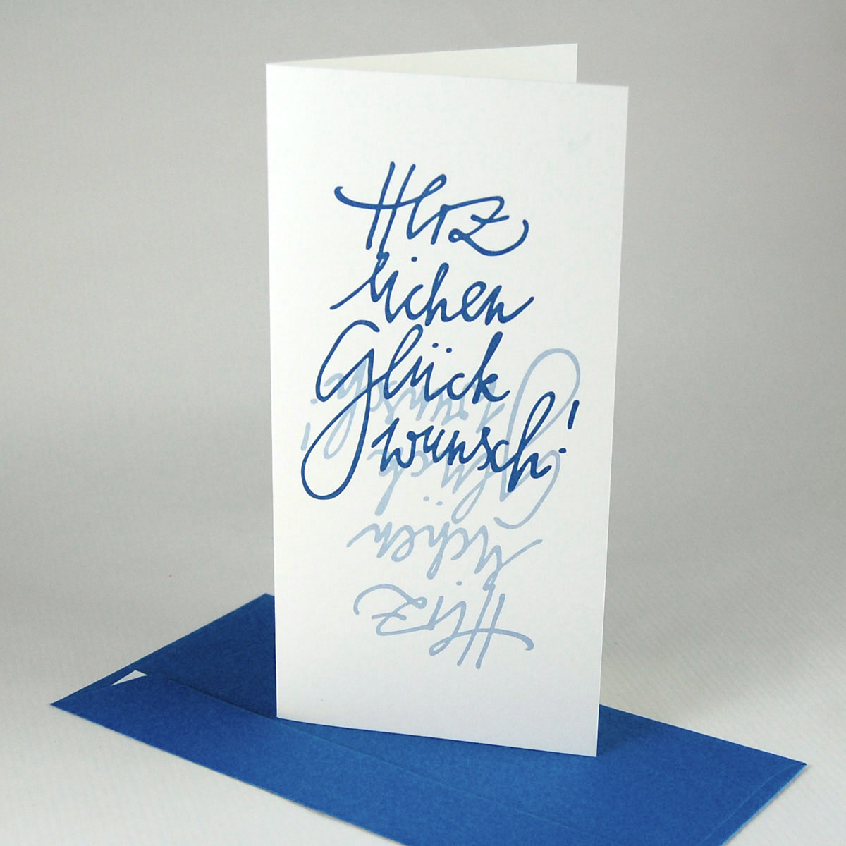 Kalligrafie-Glückwünschkarten mit farbigen Umschlägen