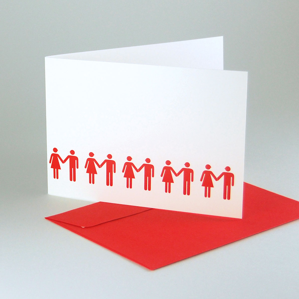 modernes Design - Einladungskarten für die Hochzeit mit farbigen Umschlägen
