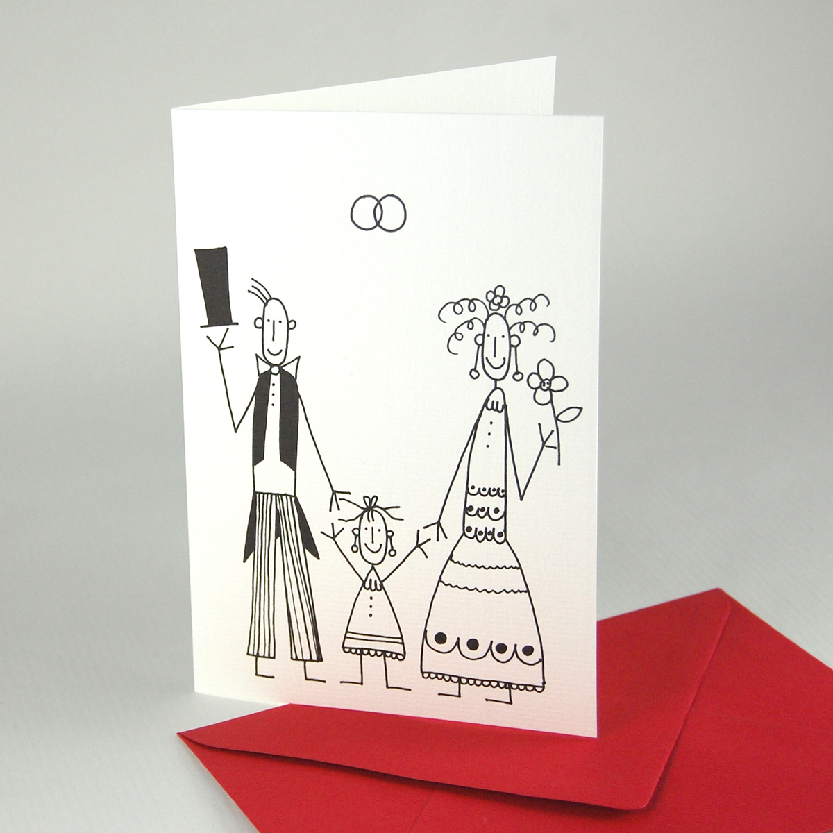 Einladungskarten für eine Traufe / Hochzeit mit Kind