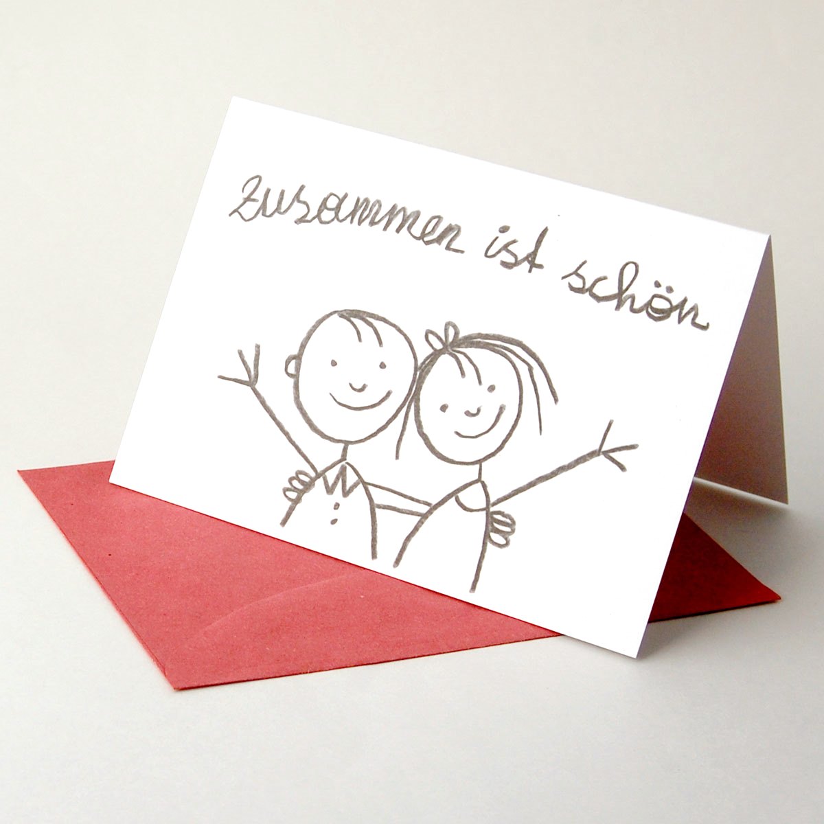 zusammen ist schön, witzige Karten für Verlobungen, Hochzeitseinladungen und andere liebevolle Anlässe