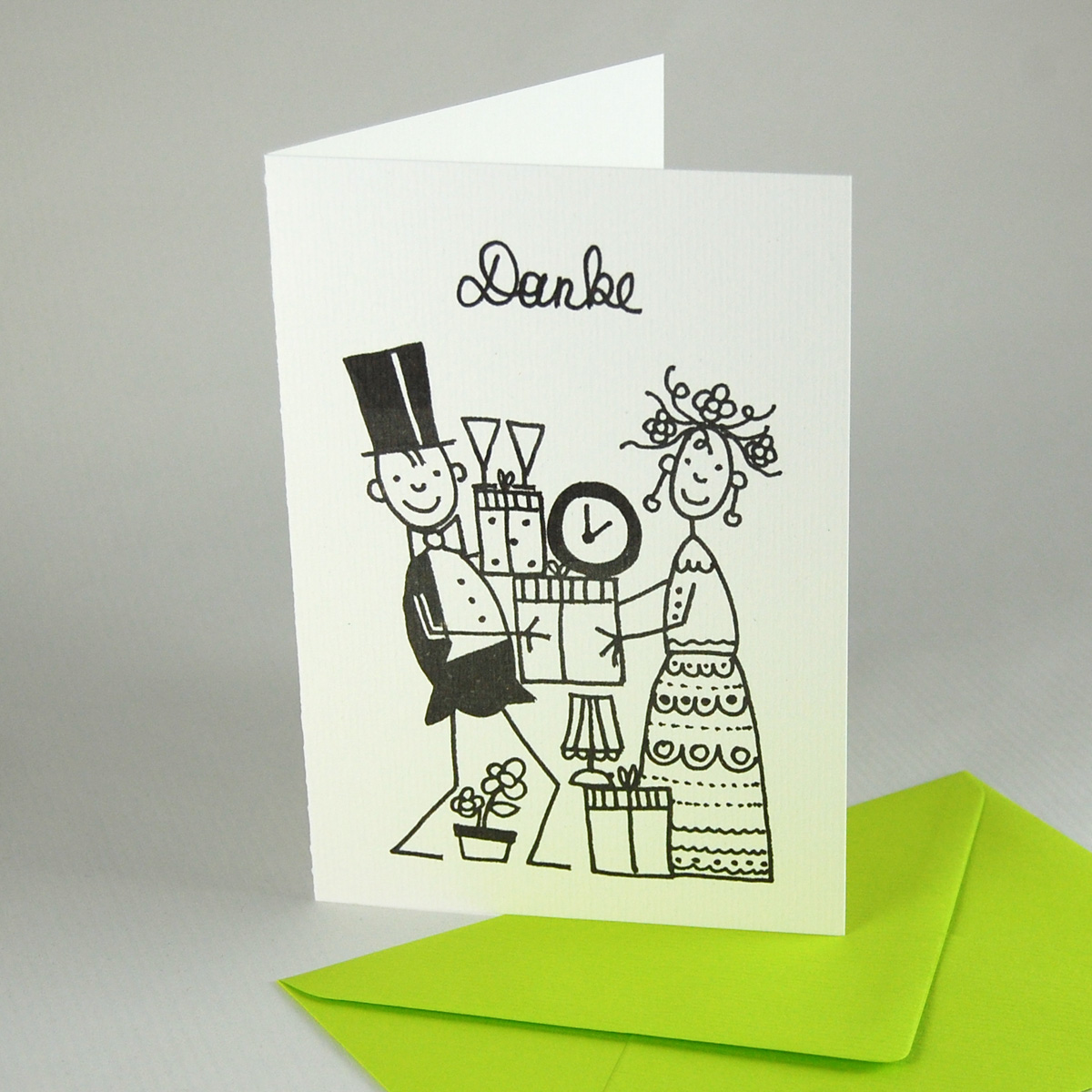 Danke (für die vielen, lieben Geschenke) - witzige Karten zum Bedanken nach der Hochzeit