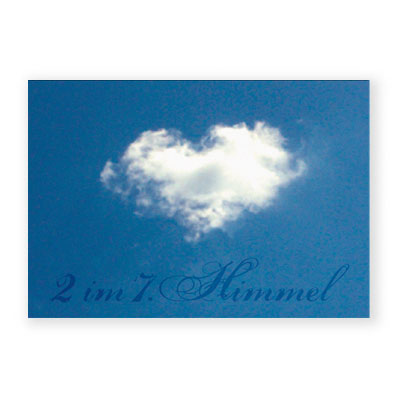 Herzchenwolke, Hochzeitskarten mit Foto und Text