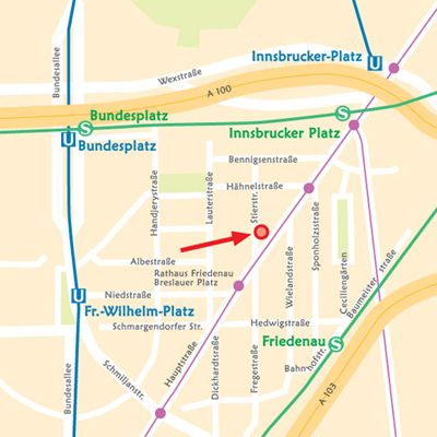 Wegekarte für einen Kursraum für Taiji in Berlin, digitale Vektordatei, Kartographie