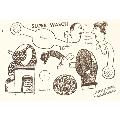 Waschmaschinen-Bastelbogen