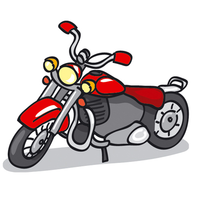 Motorrad, technische Illustrationen