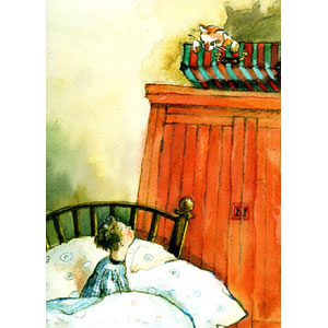 Bulli auf dem Schrank, Federzeichnung, Illustration fr ein Kinderbuch
