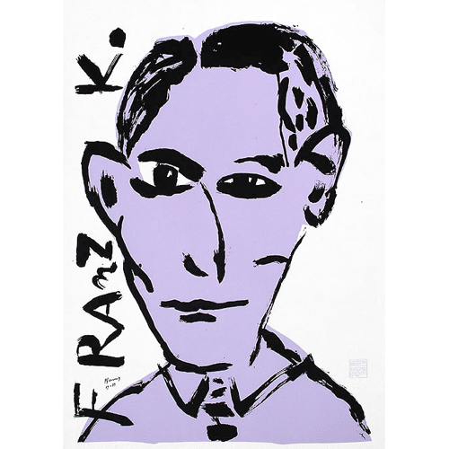 Franz Kafka, groformatiger Siebdruck