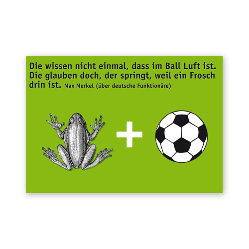 Fußball-Postkarten, Frosch