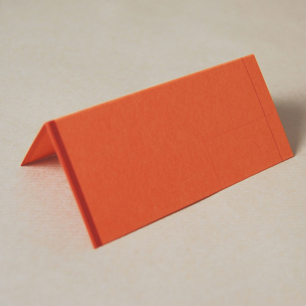 orange Design-Tischkarten