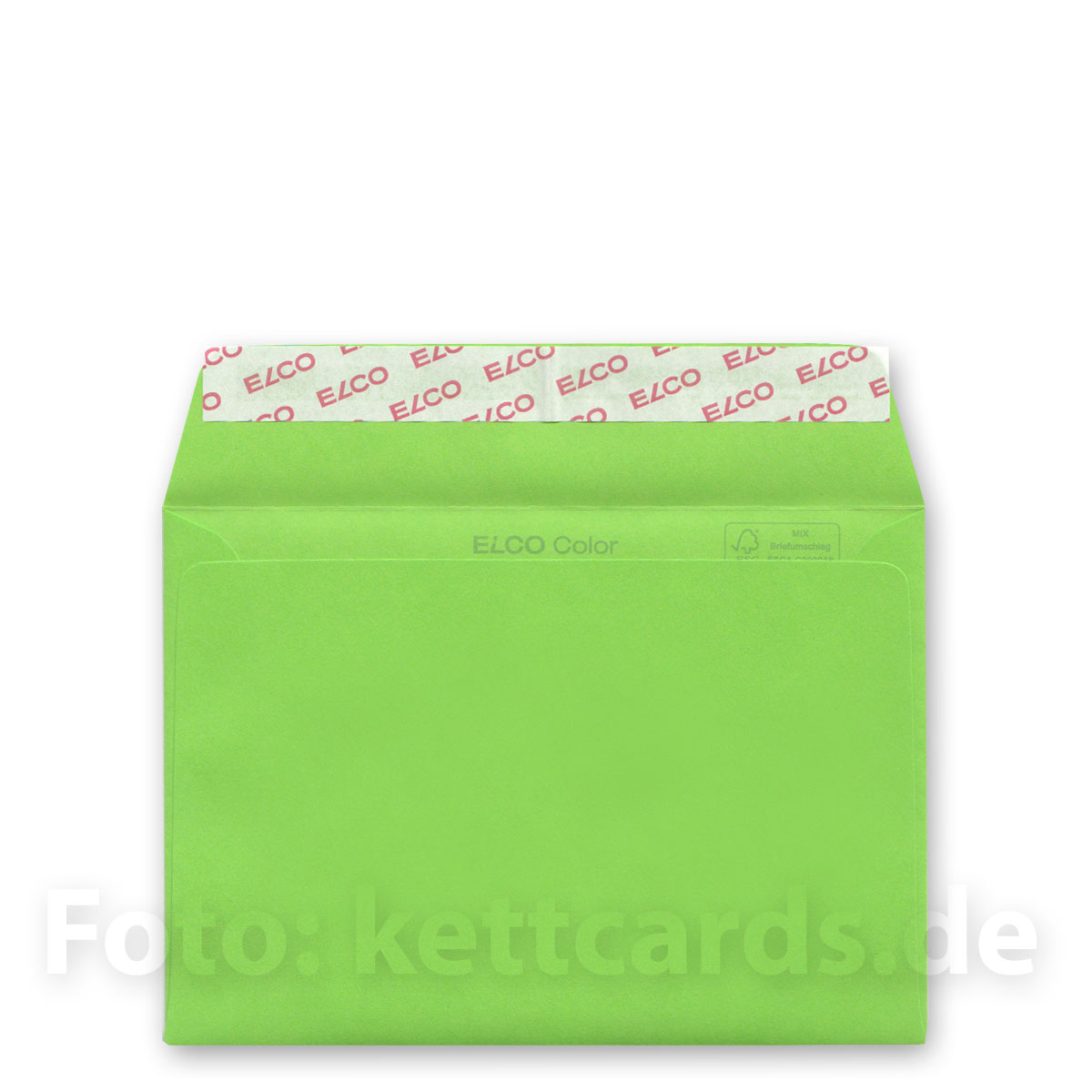 grüne Umschläge DIN C6 haftklebend, Elco office color intensivgrün