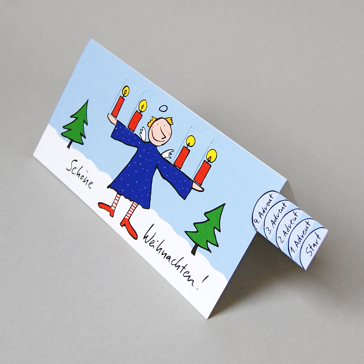 4. Advent. Schöne Weihnachten! ein ganz besonderer Adventskalender mit vier Kerzen