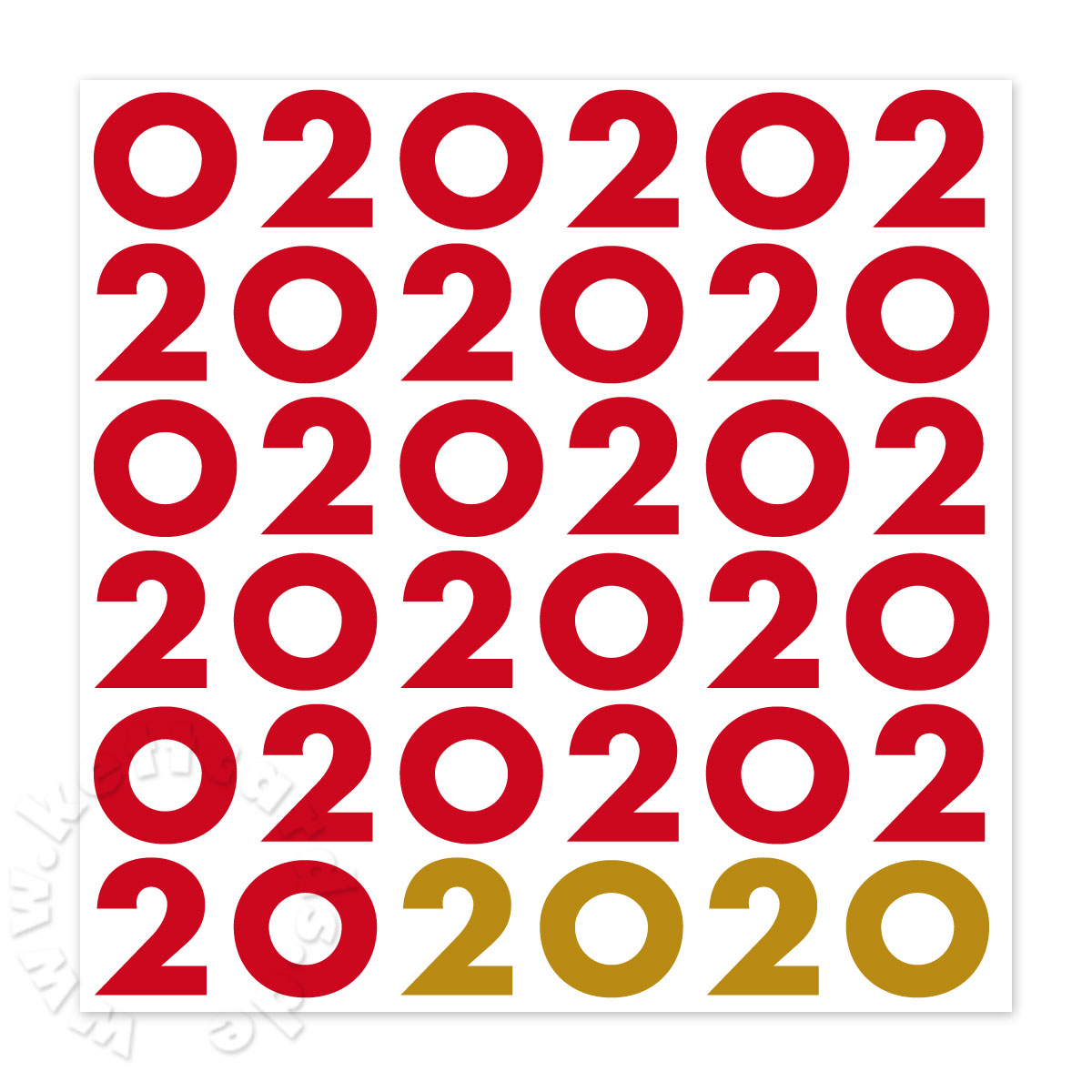 2023, quadratische Neujahrskarten, gedruckt in Firmenfarben