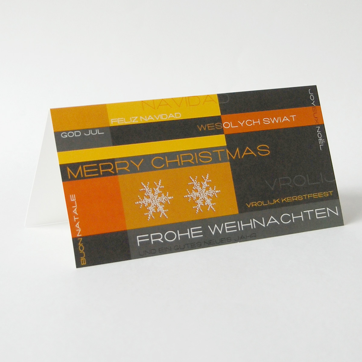 Frohe Weihnachten, Wesolych Swiat, Merry Christmas, internationale Weihnachtskarten
