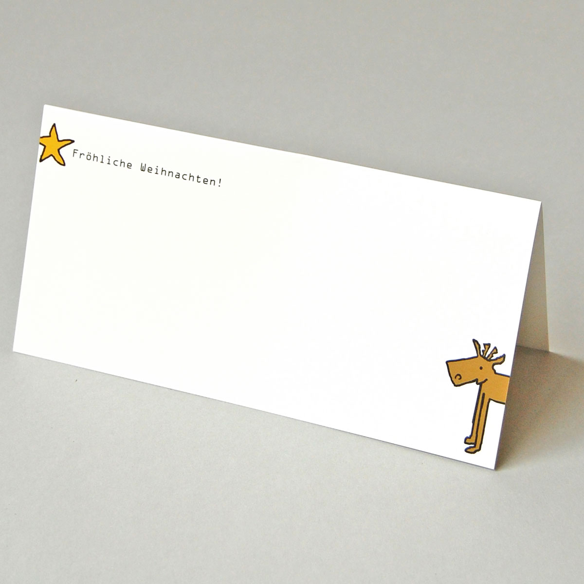 bestellen Sie Designer-Weihnachtskarten mit Elch und Stern