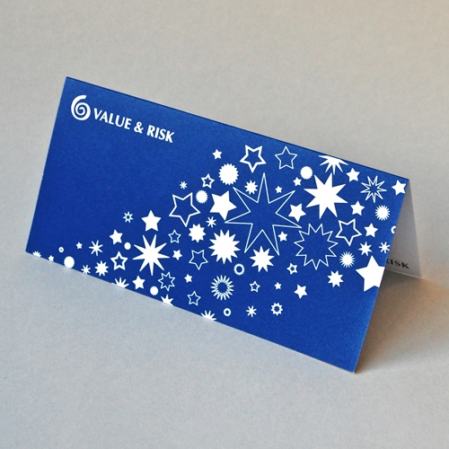Sterne - Design-Weihnachtskarten mit Kundenlogo