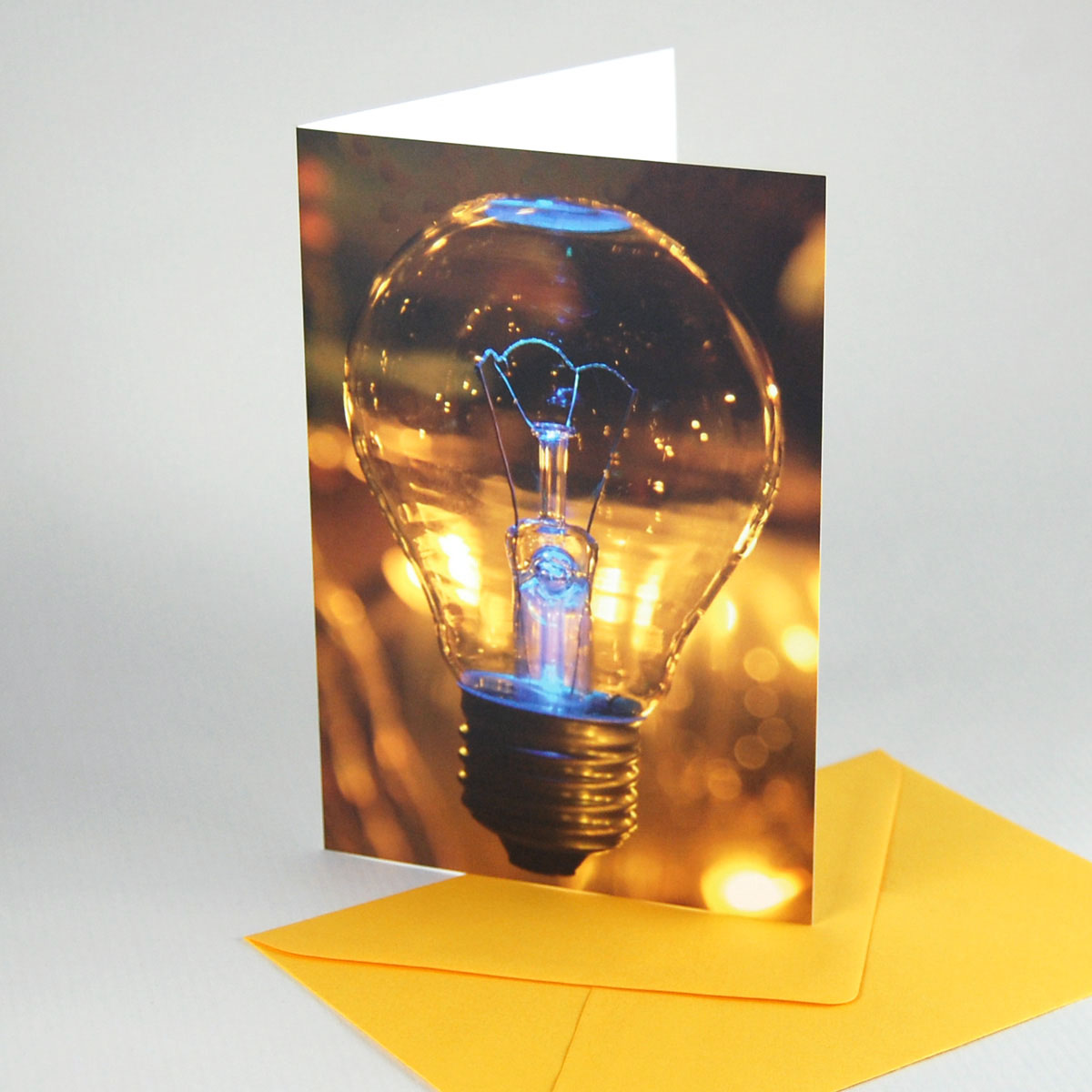 Weihnachtskarten / Grußkarten mit stimmungsvoller Glühbirne