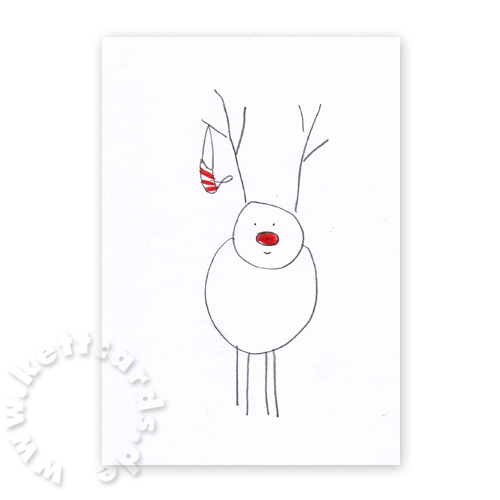 Abgehängt, minimalistische Weihnachtskarten für Firmen