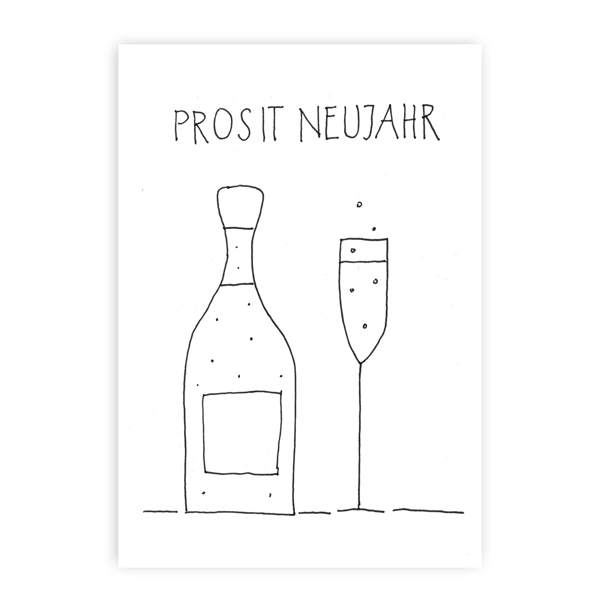 Prosit Neujahr, Neujahrskarten als Geschenkbegleitung