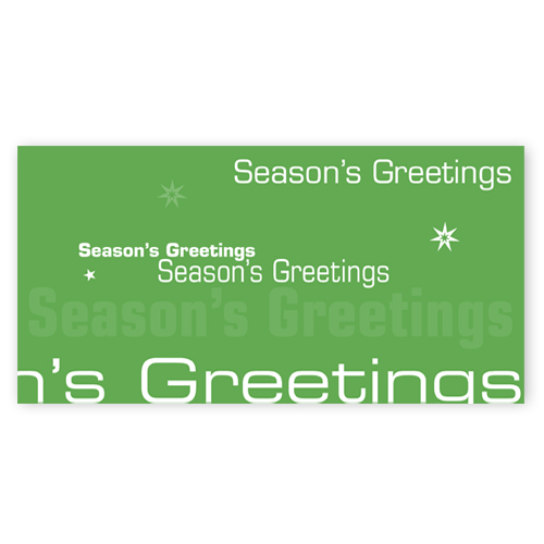 Season´s Greetings, grüne Design-Weihnachtskarten für Firmen
