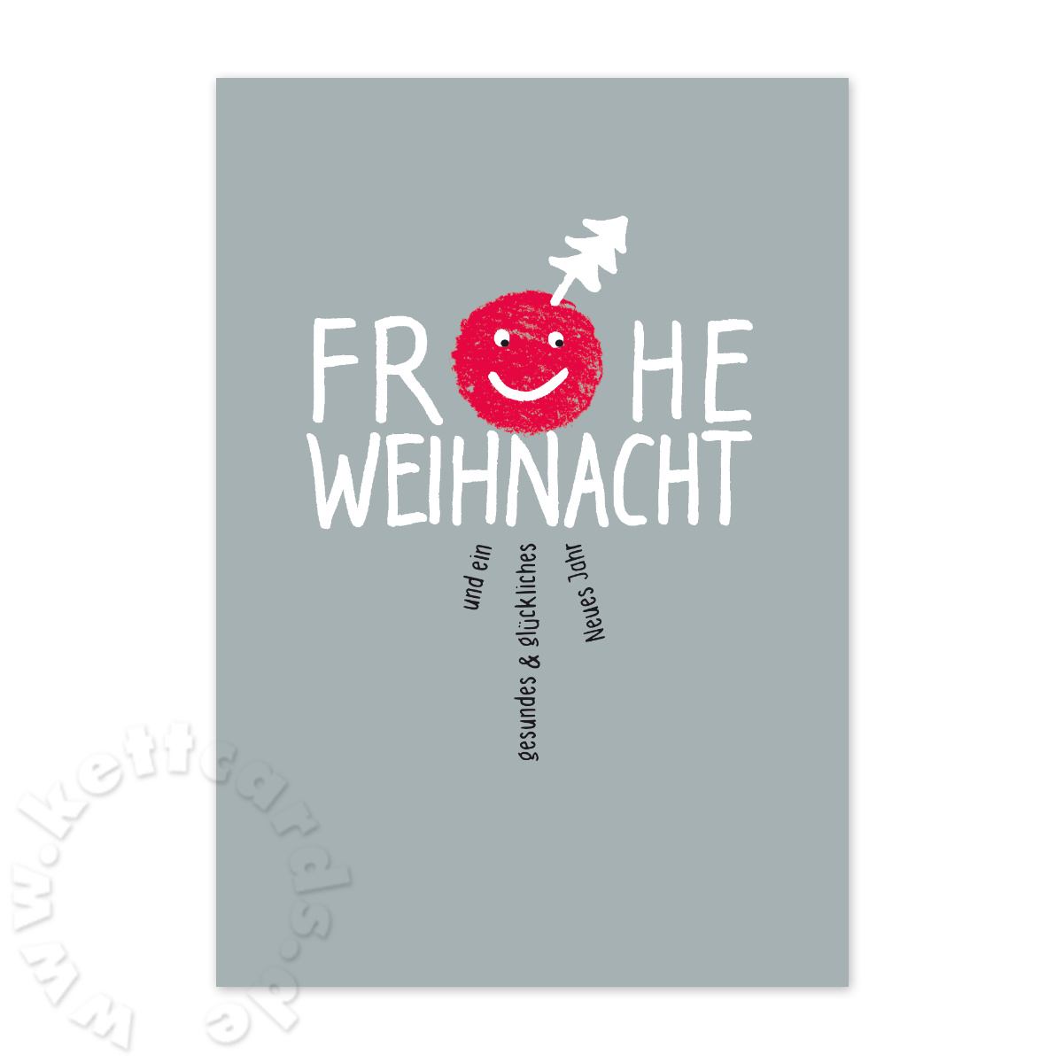 Frohe Weihnacht, witzige Weihnachtskarten mit Handlettering