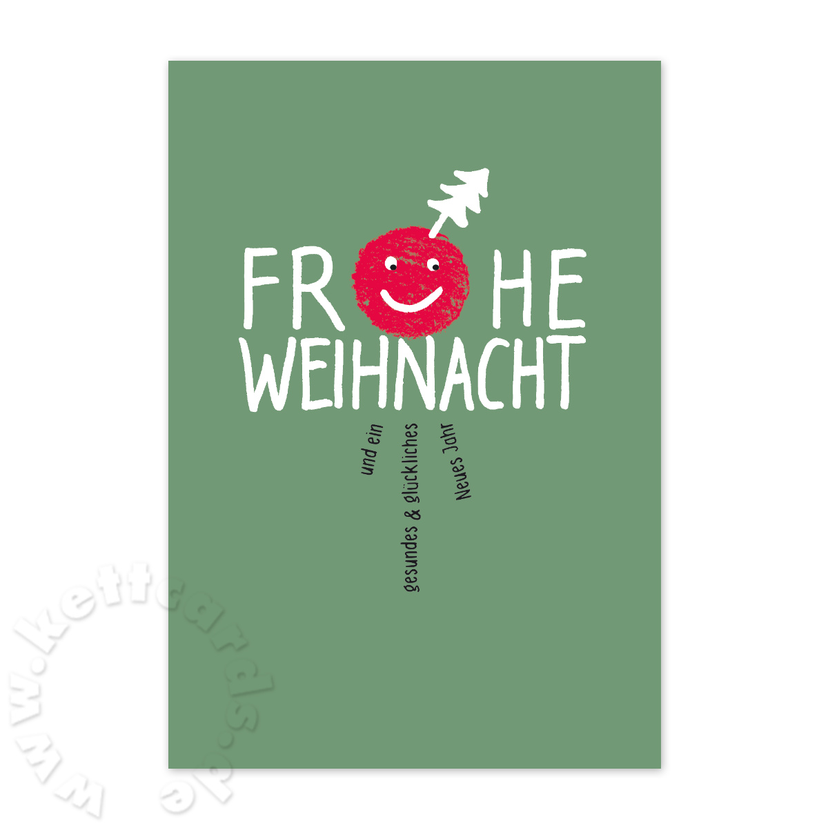 Frohe Weihnacht, witzige Weihnachtskarten mit Handlettering