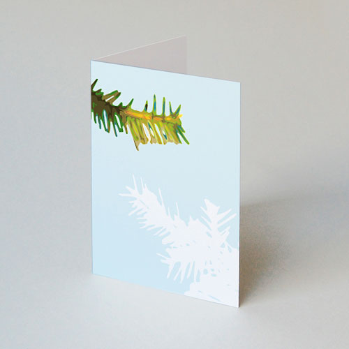 Weihnachtskarten, Tannenzweige stilisiert